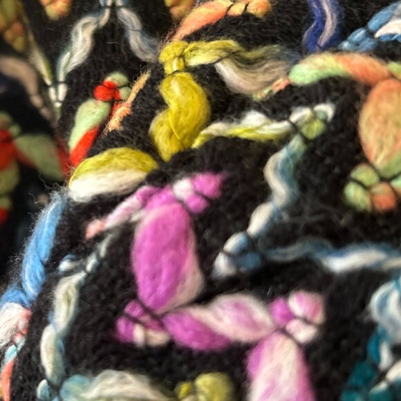 Ivy Jane SZS/M Multi Color Boxy Sweater Hand Knit Chunky Aesthetic Boho Festival - Picture 7 of 9
